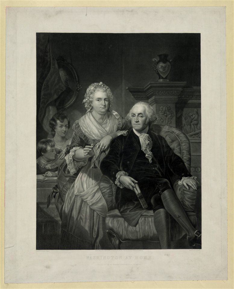 Washington at home - painted by Alonzo Cappel ; engd. by H.B. Hall. LCCN2006678642