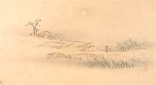 Watanabe Kazan - One of Six Views of Atsugi - 1984.326.E - Arthur M. Sackler Museum