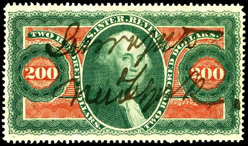 Washington revenue $200 1862 issue R102