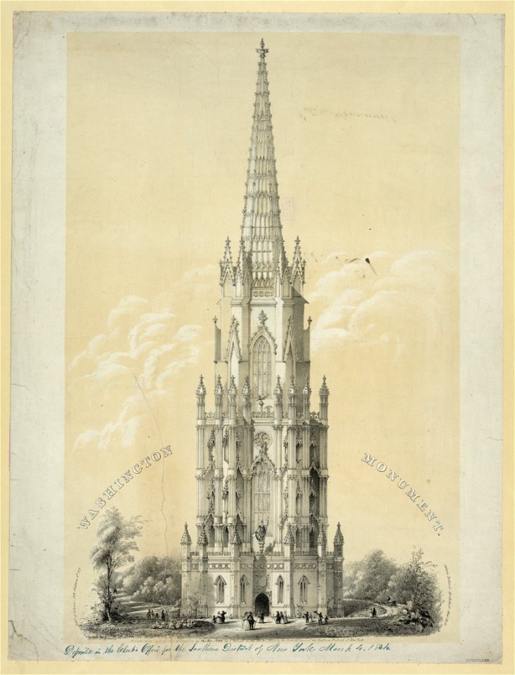 Washington Monument - lithg. of E. Jones, 128 Fulton St. N.Y. LCCN2004670681