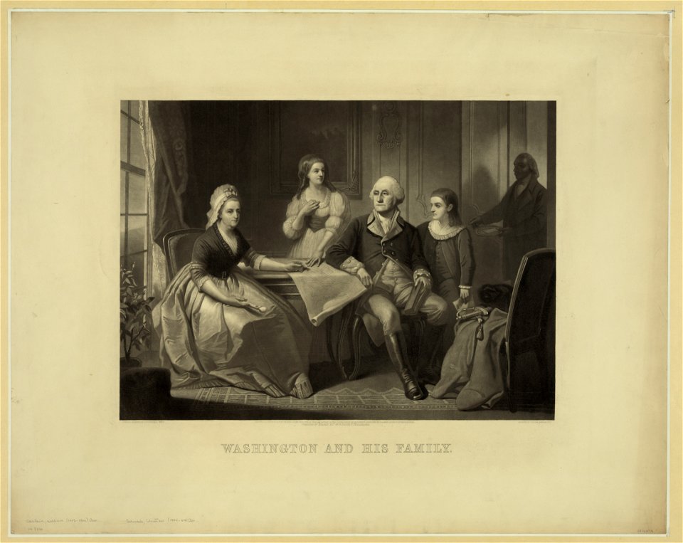 Washington and his family - original painting by C. Schussele, Phila. ; engraved by William Sartain, Phila. LCCN2006680106