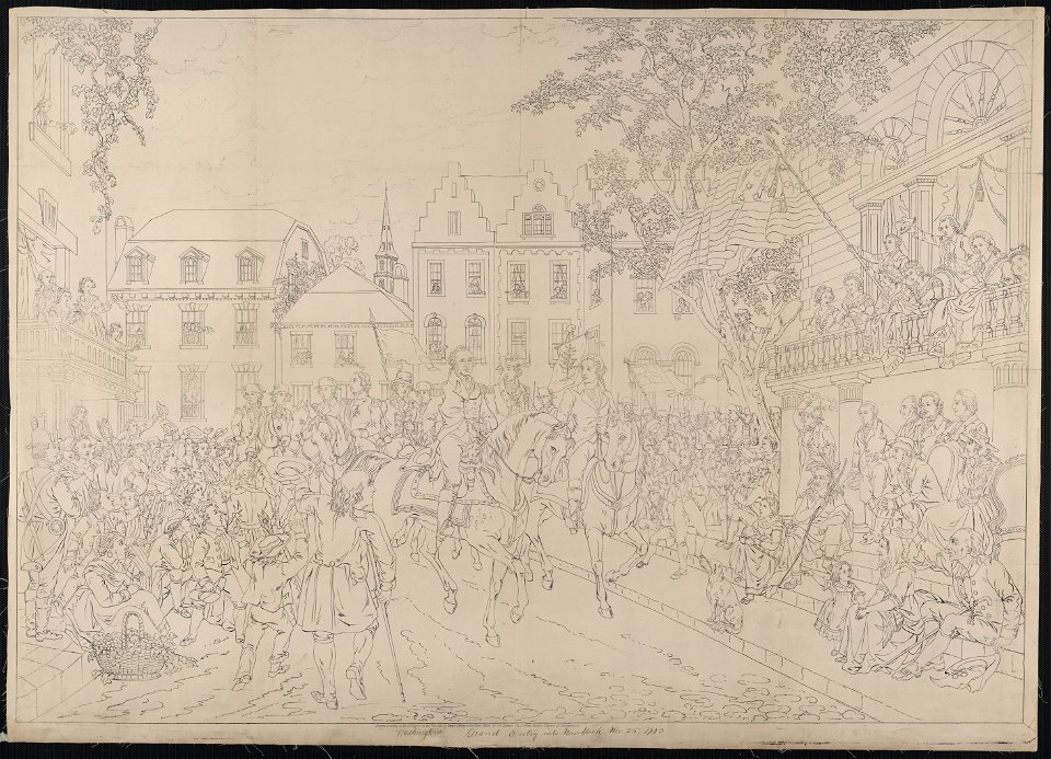 Washington's grand entry into New York, Nov. 25 1783 LCCN2003677130