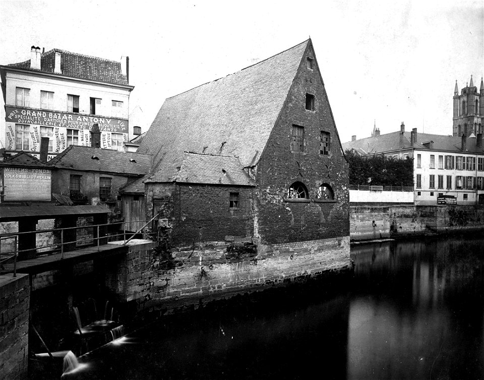 Watermolen op de Watermolenbrug (afgebroken 1884)