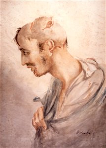Watercolour, wounded soldier at Waterloo Wellcome L0022542
