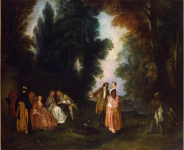 Watteau - La Conversation, 1712-1713
