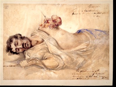 Watercolour of wounded soldier, Waterloo, 1815 Wellcome L0022539