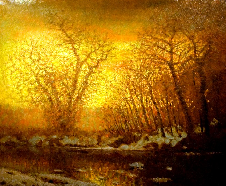 Waterside Landscape with Snowbreak