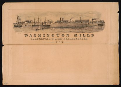 Washington mills Gloucester N.J. near Philadelphia - drawn by J. Queen. LCCN2015647832