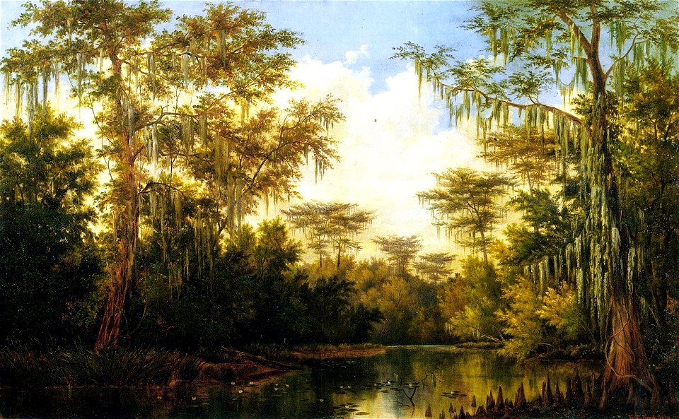 Water Lilies n Spanish Moss-Henry Chapman Ford