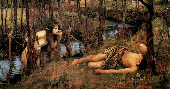A Naiad or Hylas with a Nymph by John William Waterhouse (1893)