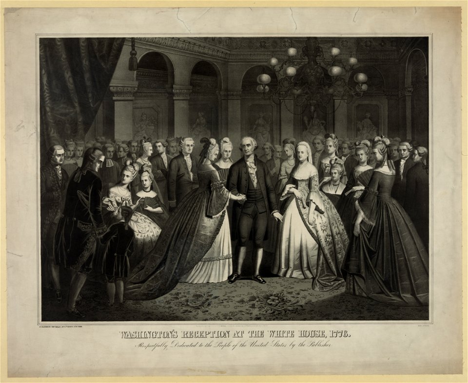 Washington's reception at the White House, 1776 - Geo Spohni. LCCN2006677658