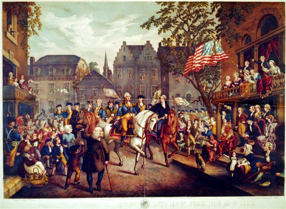 Washington's triumphal entry into New York, Nov. 25th, 1783 - C. Inger lith. LCCN2003652650