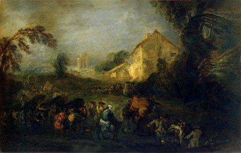 Jean-Antoine Watteau - Les difficultés de la guerre (1715)