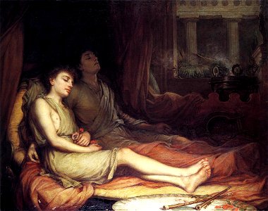 Waterhouse-sleep and his half-brother death-1874. Free illustration for personal and commercial use.
