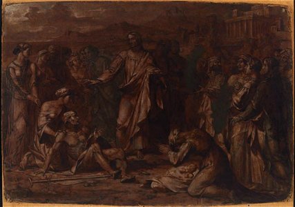Washington Allston - First study for Christ Healing the Sick - 95.1942 - Fogg Museum