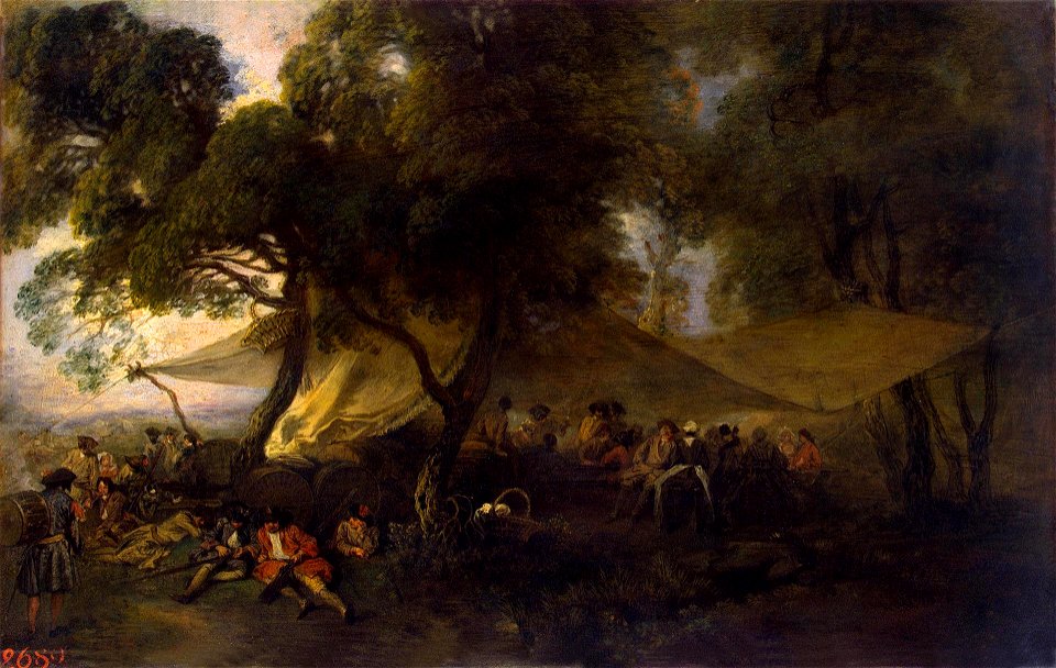 Jean-Antoine Watteau - Les commodités de la guerre (1715)