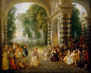 Watteau, Jean-Antoine - Les Plaisirs du Bal - Google Art Project. Free illustration for personal and commercial use.