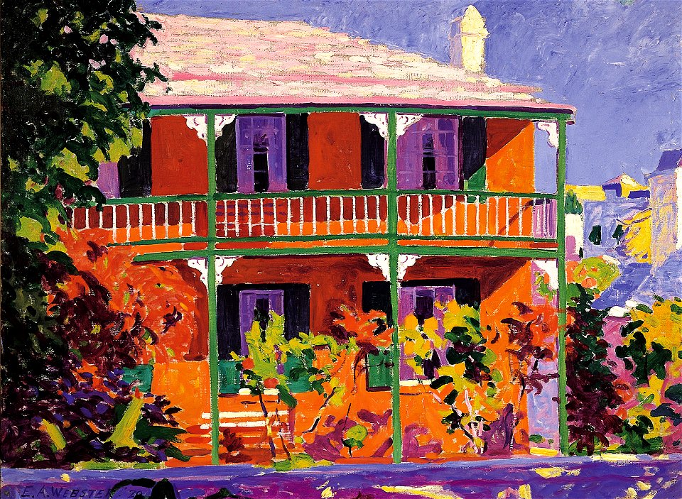 'Red House, Bermuda' by Edwin Ambrose Webster, 1920