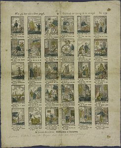 Wat gij hier ziet o lieve jeugd, Geschiedt ter leering en tot vreugd-Catchpenny print-SMC K 0078