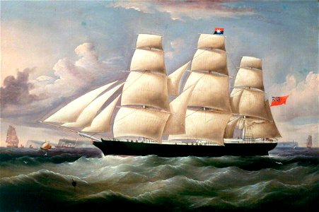 W. Webb - Clipper 'Phoenician', Aberdeen White Star Line. Free illustration for personal and commercial use.