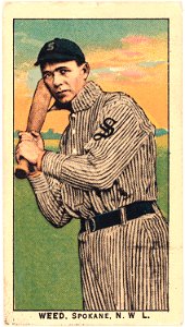 Weed, Spokane Team, baseball card portrait LCCN2008676966