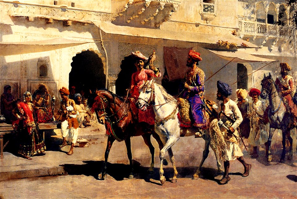 Weeks Edwin Leaving For The Hunt At Gwalior 1887