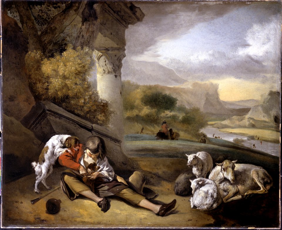 Weenix, Jan - Landscape with Shepherd Boy - Google Art Project