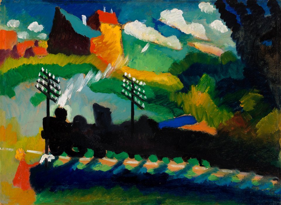 Wassily Kandinsky - Eisenbahn bei Murnau - GMS 49 - Lenbachhaus