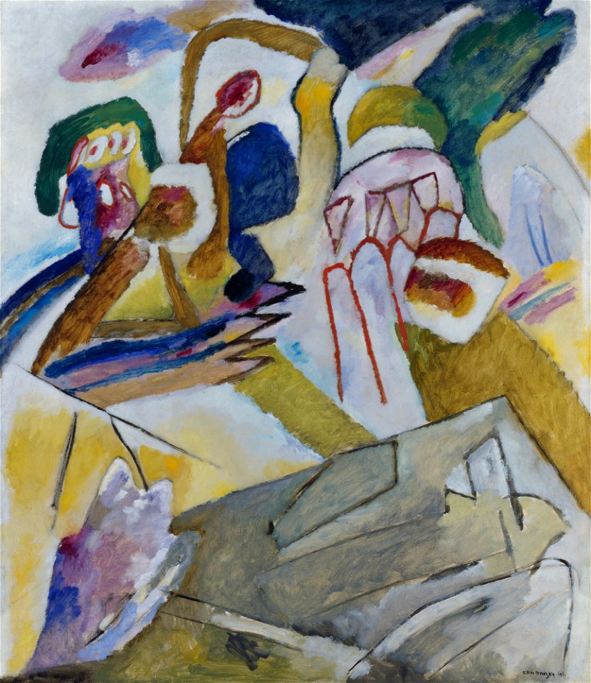 Wassily Kandinsky - Improvisation 18 (mit Grabstein) - GMS 77 - Lenbachhaus