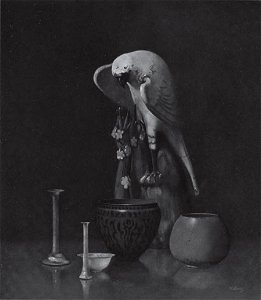 Watrous--Still Life with parrot--by 1923