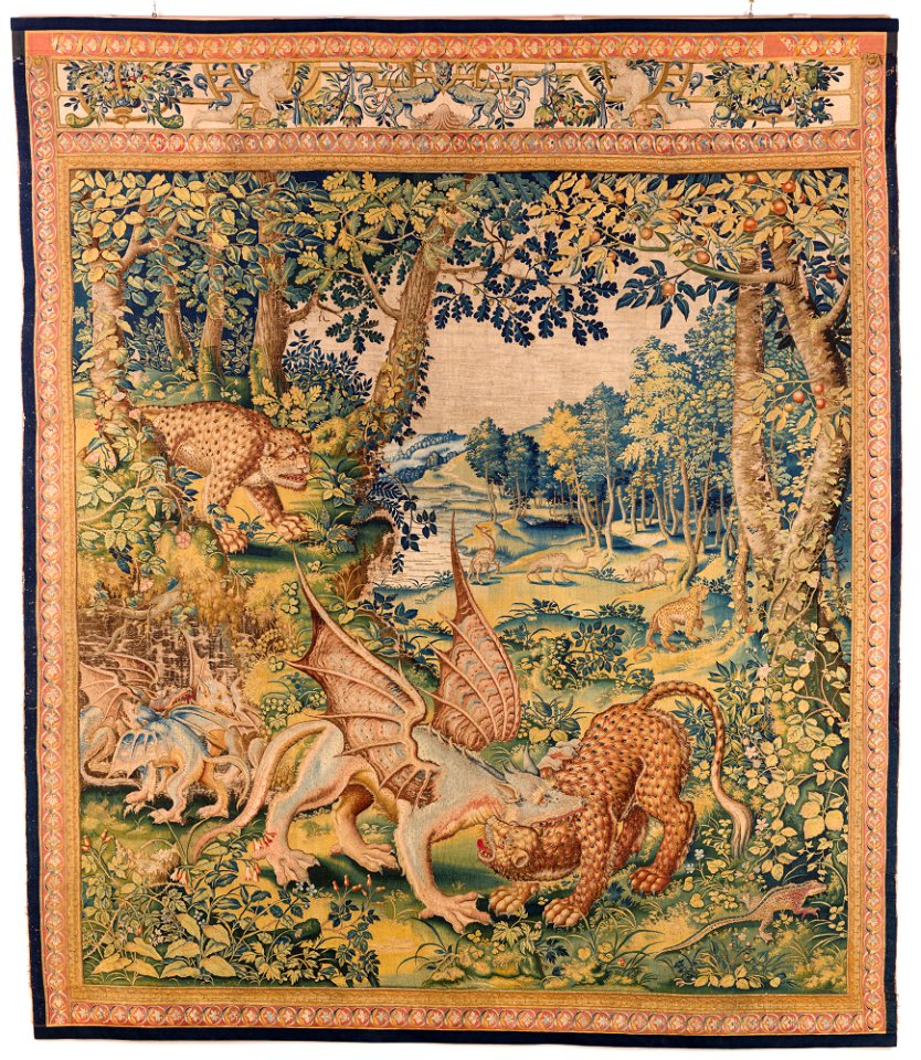 Wawel Arras - Verdure - Dragon and Panther