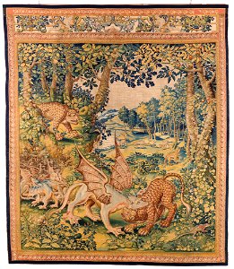 Wawel Arras - Verdure - Dragon and Panther