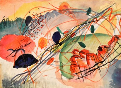 Wassily Kandinsky, Aquarell 6, Kunstdrucke auf japanpapier. Free illustration for personal and commercial use.