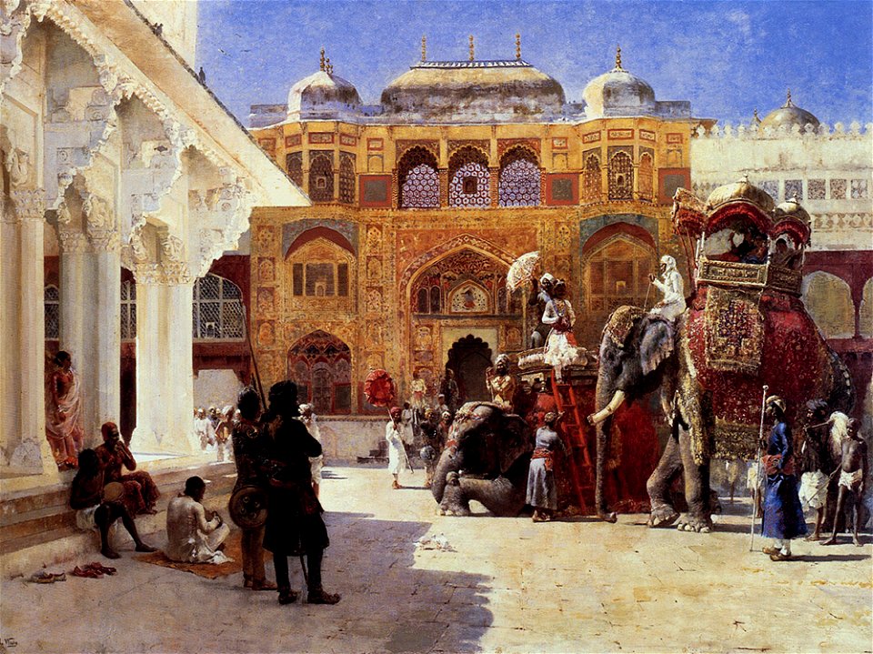 Weeks Edwin Arrival Of Prince Humbert The Rajah At The Palace Of Amber
