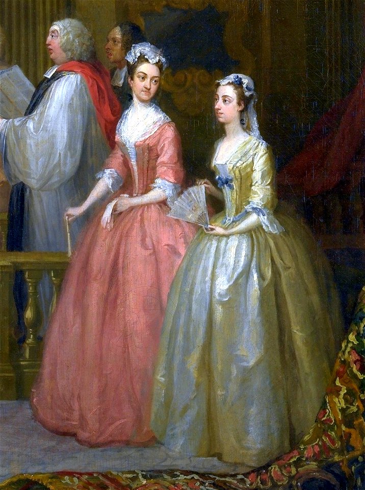 Wedding of Stephen Beckingham and Mary Cox, 1729 by William Hogarth, detail
