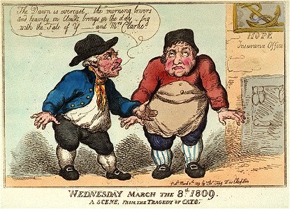 Wednesday March the 8th 1809. A scene from the Tragedy of Cato (caricature) RMG PW3995