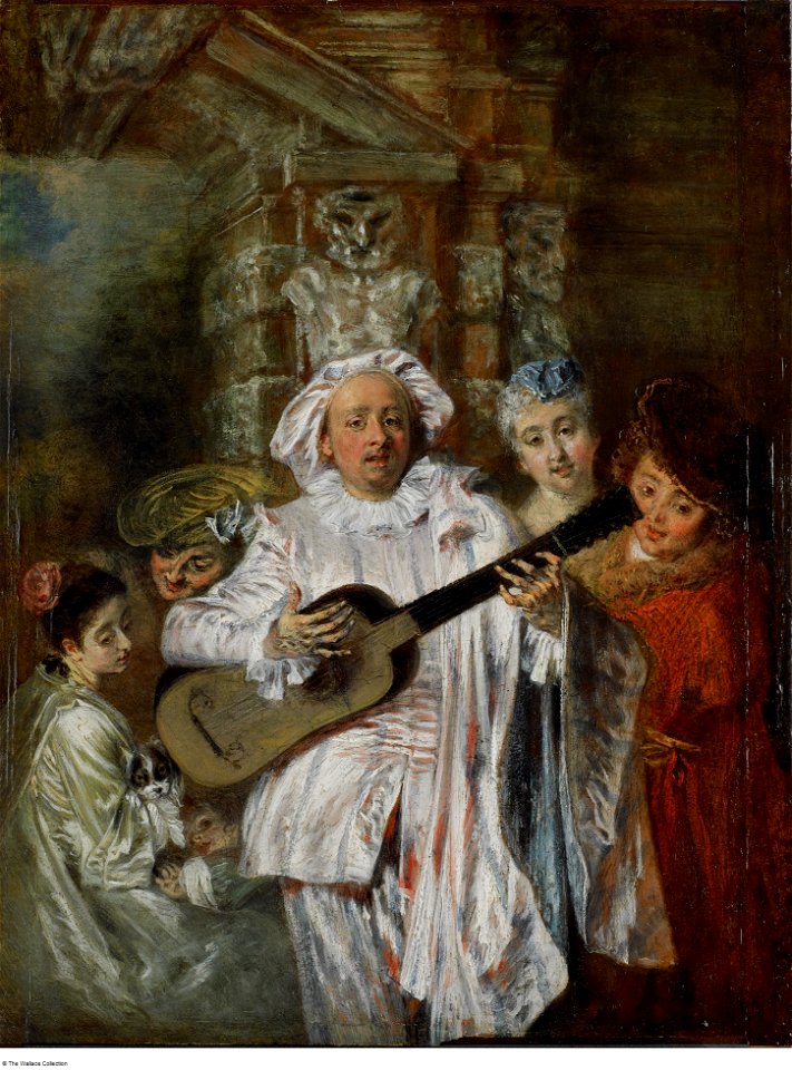 Watteau - Sous un habit de Mezetin, c. 1717 - 1719