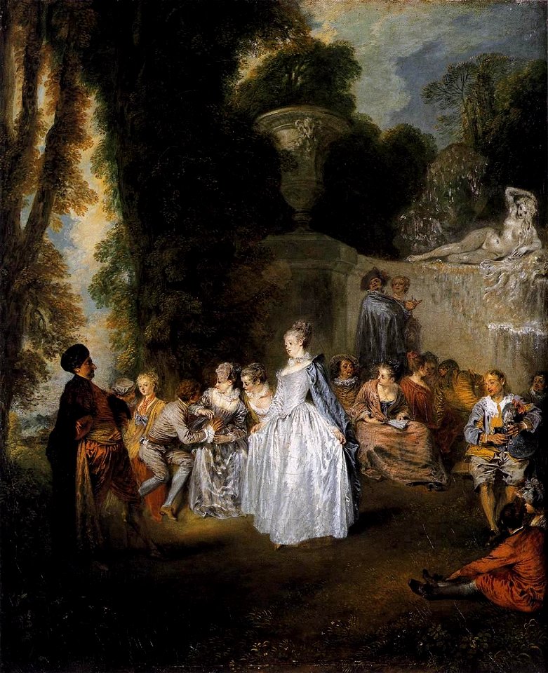 Antoine Watteau - Fêtes Vénitiennes - WGA25470