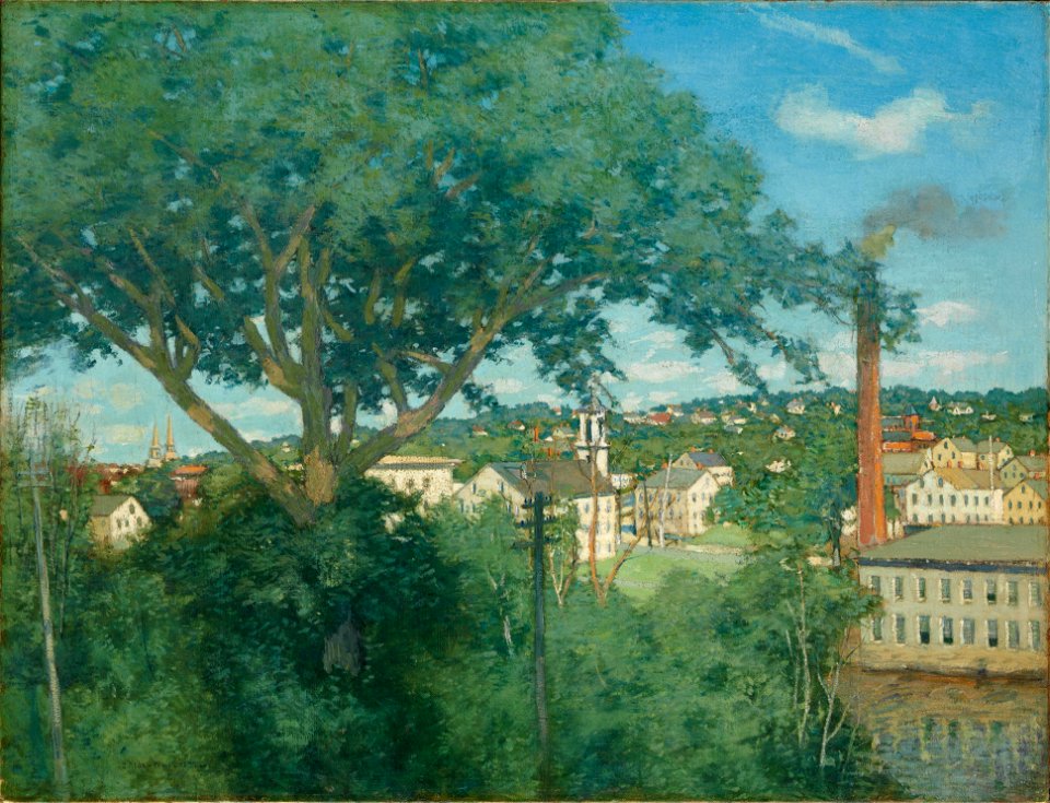 Julian Alden Weir - The Factory Village (1897)