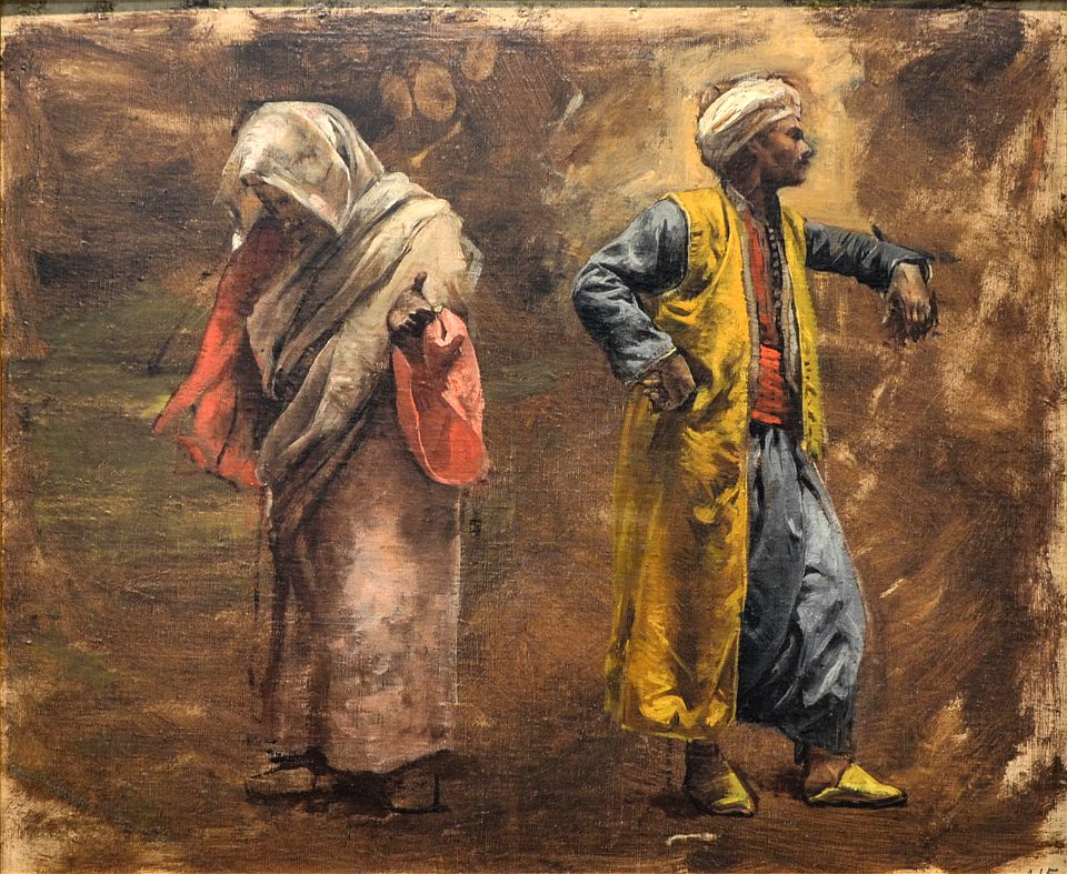 Edwin Lord Weeks - Study of Two Figures - 2017.202.13 - Metropolitan Museum of Art