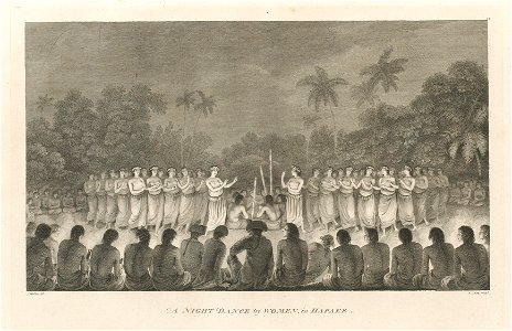 John Webber, A Night Dance by Women, in Hapaee, 1785