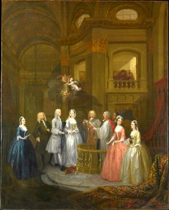 Wedding of Stephen Beckingham and Mary Cox, 1729 by William Hogarth