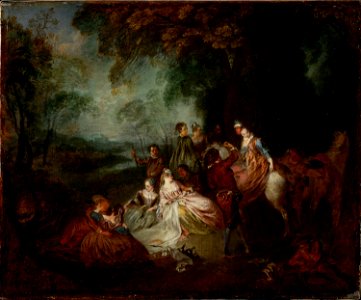 Watteau, Jean-Antoine - Fete Champetre - Google Art Project
