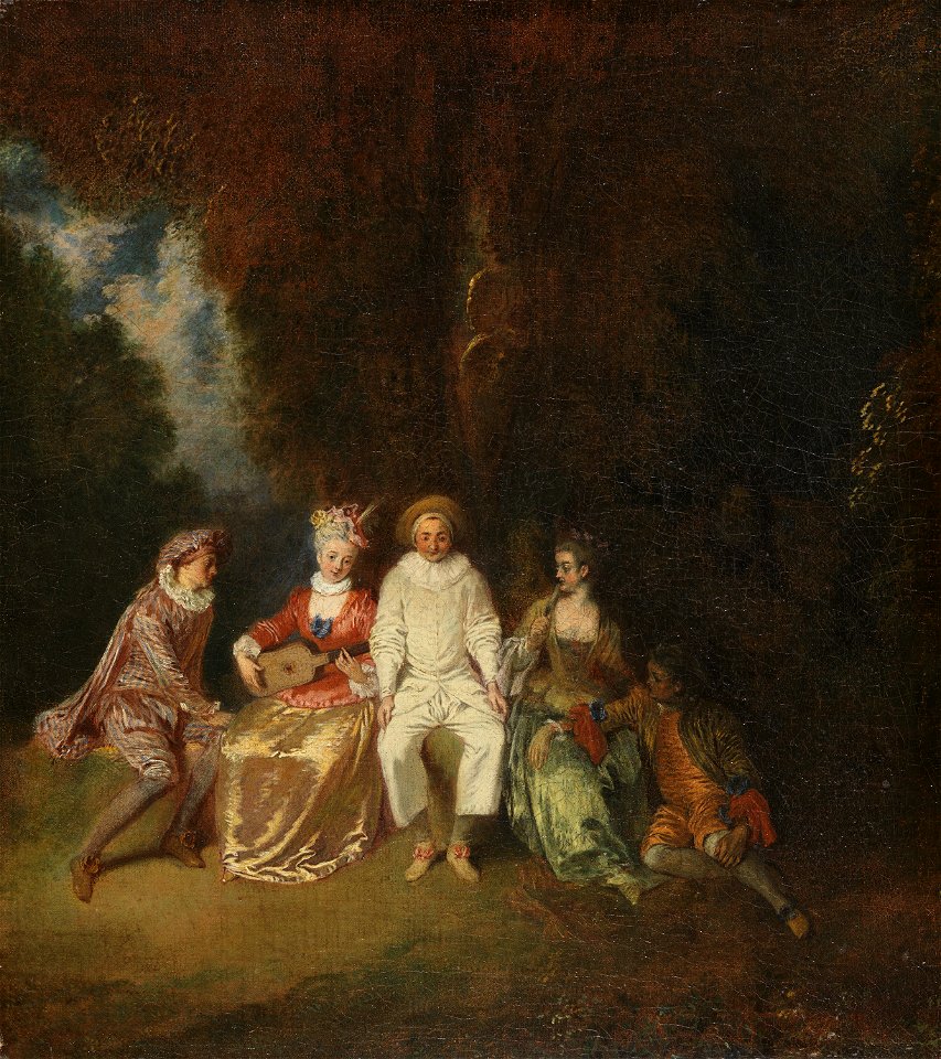 Jean-Antoine Watteau - Pierrot contento (1712)