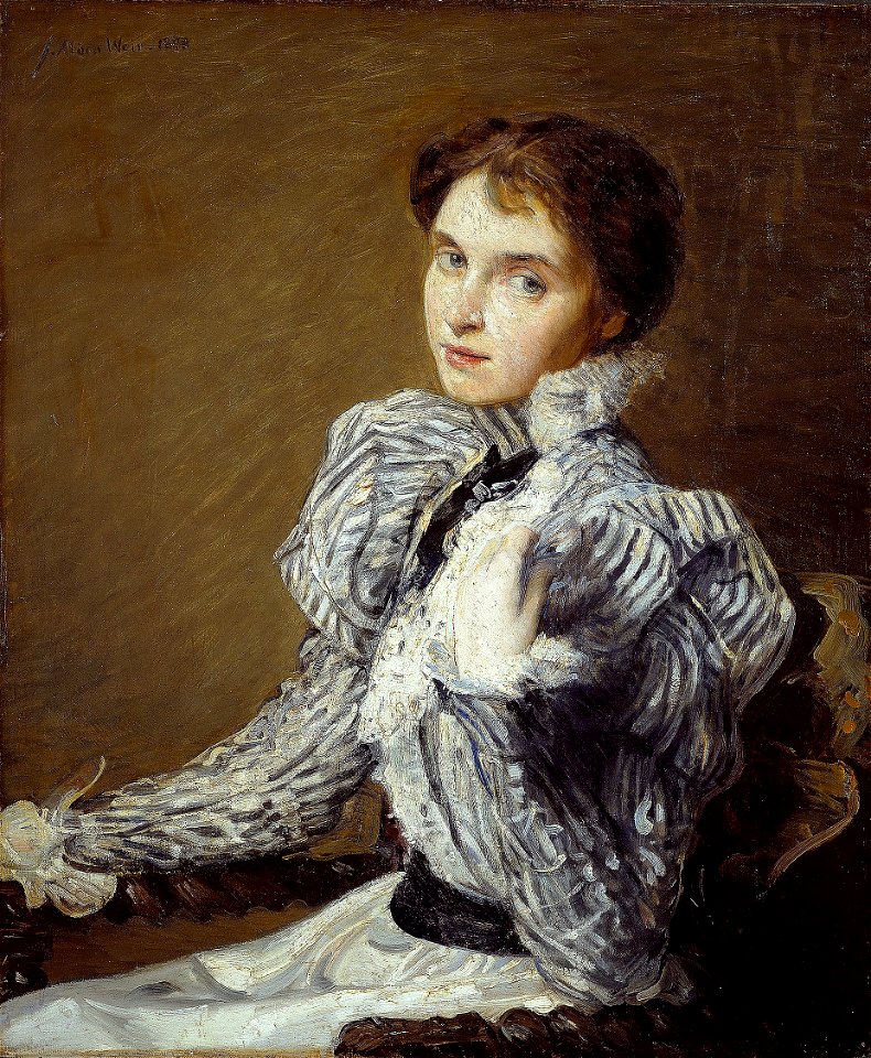 Julian Alden Weir - The Grey Bodice - 1911.536 - Art Institute of Chicago