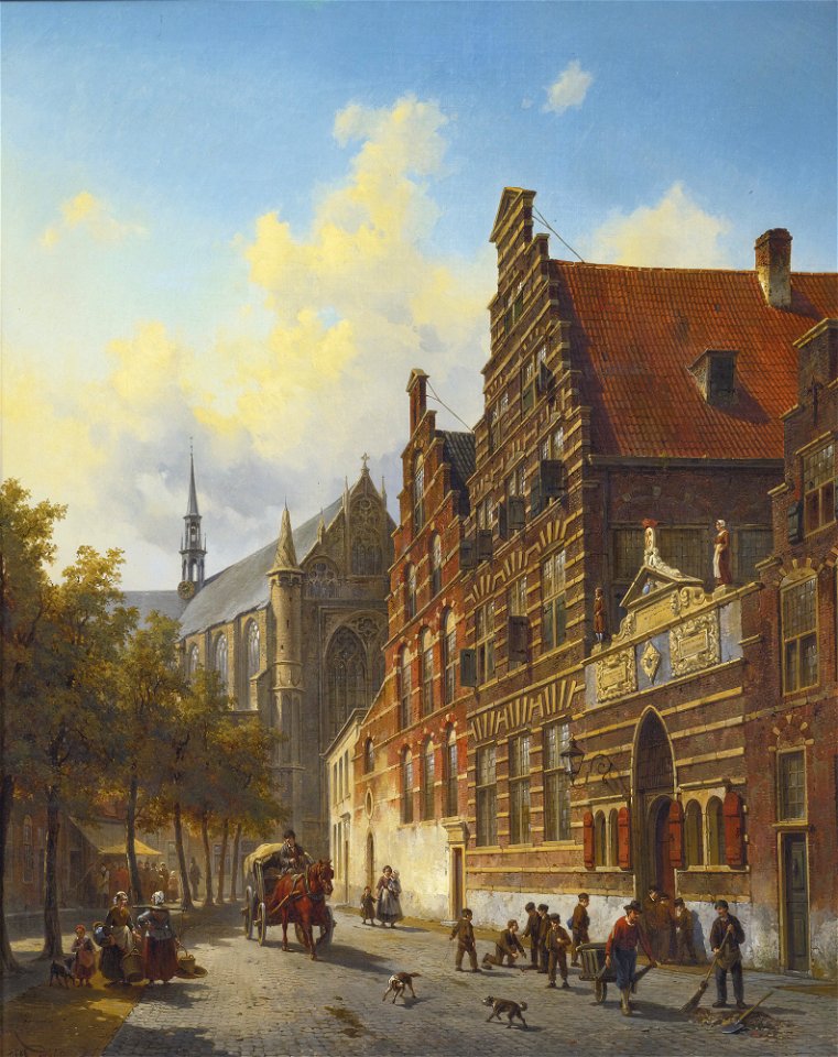 Weeshuis in Leiden, by Jacques François Carabain