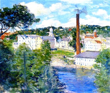 Julian Alden Weir - Willimantic, Connecticut (1903). Free illustration for personal and commercial use.
