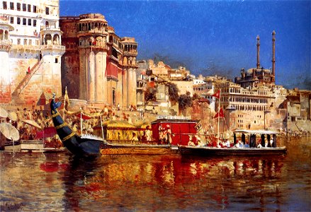 Weeks Edwin The Barge Of The Maharaja Of Benares. Free illustration for personal and commercial use.