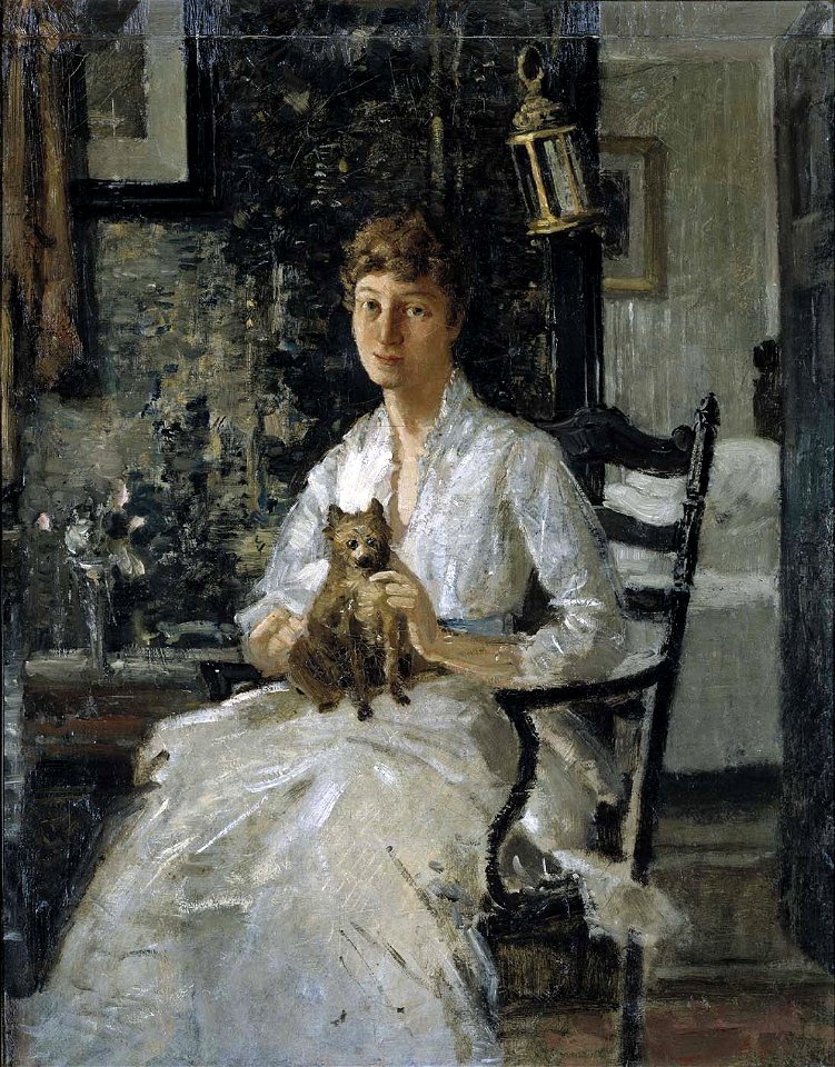 Portrait of a Lady with a Dog (Anna Baker Weir) 1977.92 1a