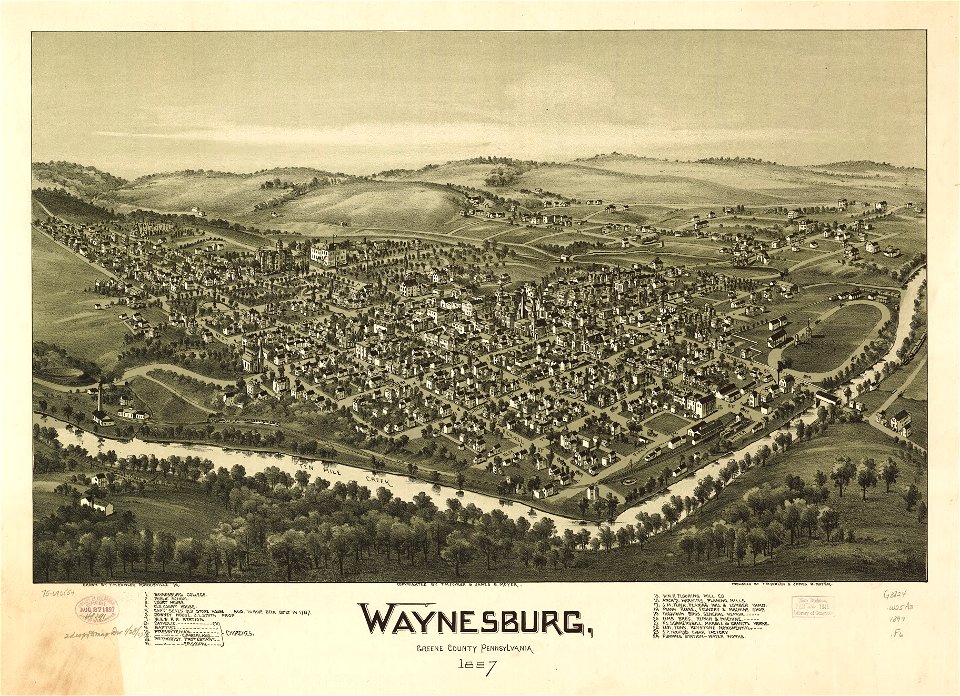 Waynesburg, Greene County, Pennsylvania, 1897. LOC 75696554